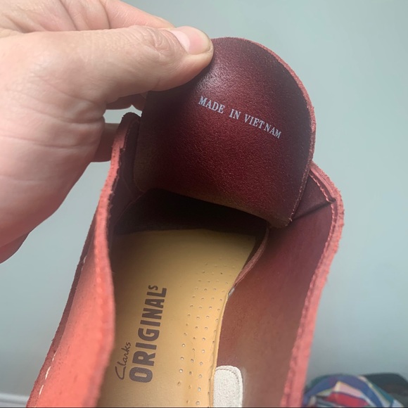 COPY - COPY - Size 10.5 | Men’s Clark’s Salmon Red Desert Shoes - Picture 10 of 13